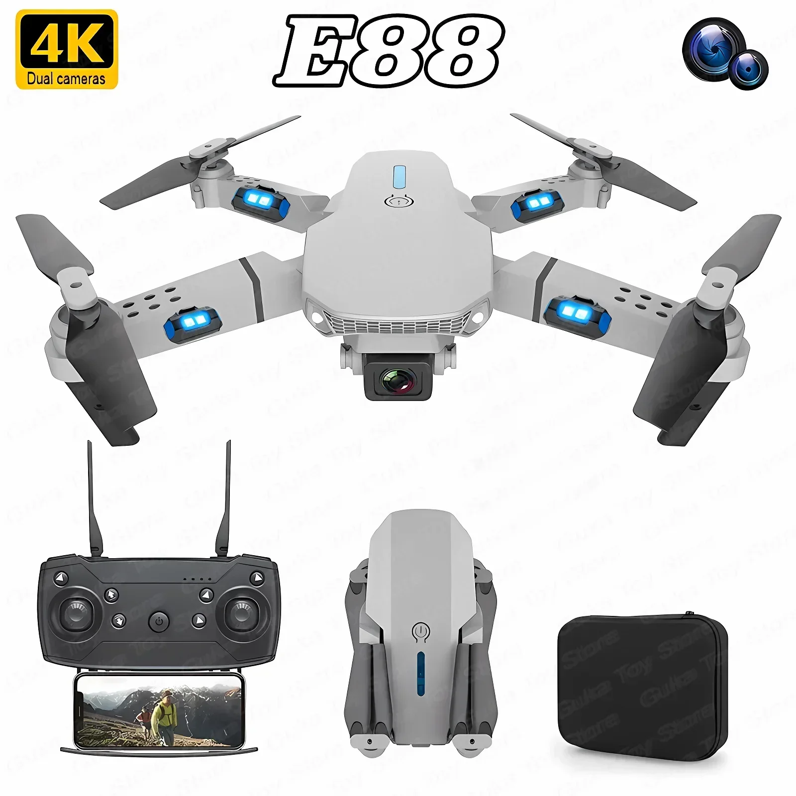 Rc Hobby Wire - E88 Pro WIFI FPV Drone Wide