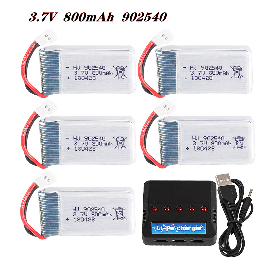 Rc Hobby Usa - 3.7V 800mAh 902540 25C Lipo Battery