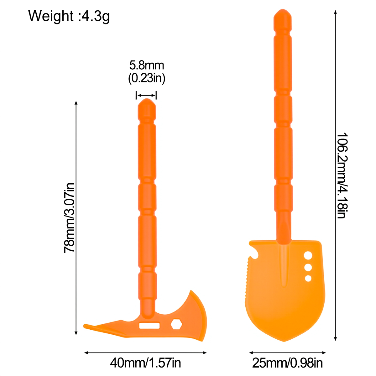 Simulated Plastic Shovel Picka - Rc Hobby Tools review and price