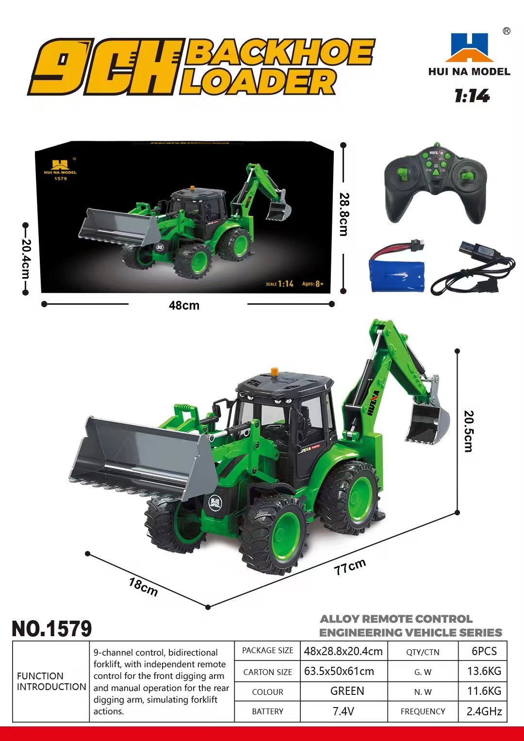 US Sale HUINA 1/14 1579 Remote - Rc Hobby Excavator review and price
